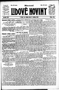 Lidov noviny z 2.5.1917, edice 1, strana 1