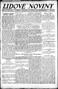 Lidov noviny z 2.5.1921, edice 2, strana 1