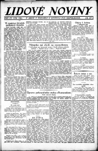 Lidov noviny z 2.5.1921, edice 3, strana 1