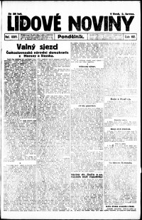 Lidov noviny z 2.6.1919, edice 1, strana 1