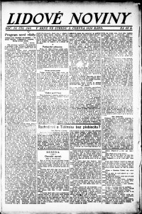 Lidov noviny z 2.6.1920, edice 1, strana 1