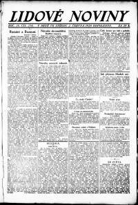 Lidov noviny z 2.6.1920, edice 2, strana 1