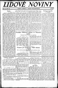 Lidov noviny z 2.6.1923, edice 2, strana 1