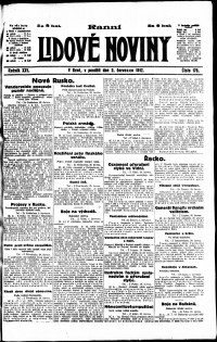 Lidov noviny z 2.7.1917, edice 1, strana 1
