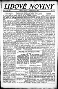 Lidov noviny z 2.7.1922, edice 1, strana 1