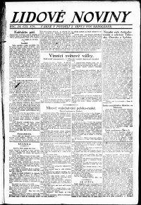 Lidov noviny z 2.8.1920, edice 2, strana 1