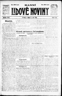 Lidov noviny z 2.9.1919, edice 2, strana 1