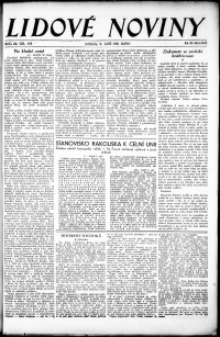 Lidov noviny z 2.9.1931, edice 1, strana 1