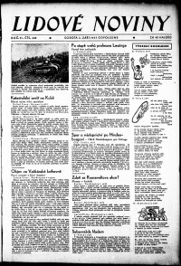 Lidov noviny z 2.9.1933, edice 2, strana 1