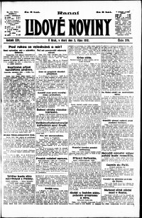 Lidov noviny z 2.10.1917, edice 1, strana 1