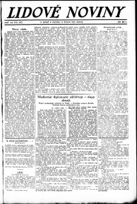 Lidov noviny z 2.10.1921, edice 1, strana 1