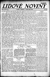 Lidov noviny z 2.10.1922, edice 1, strana 1