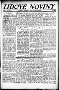 Lidov noviny z 2.10.1922, edice 2, strana 1