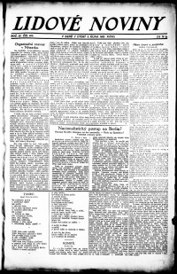 Lidov noviny z 2.10.1923, edice 1, strana 1