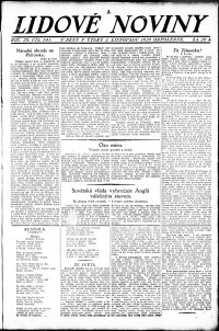 Lidov noviny z 2.11.1920, edice 1, strana 1