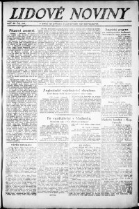 Lidov noviny z 2.11.1921, edice 2, strana 1