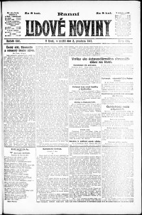 Lidov noviny z 2.12.1917, edice 1, strana 1