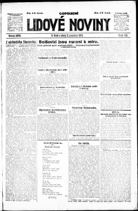 Lidov noviny z 2.12.1919, edice 2, strana 1