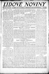 Lidov noviny z 2.12.1920, edice 2, strana 1