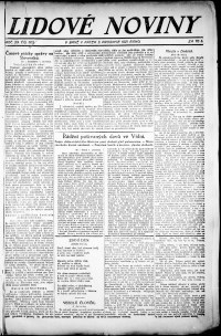Lidov noviny z 2.12.1921, edice 1, strana 1