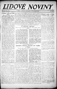 Lidov noviny z 2.12.1921, edice 2, strana 1