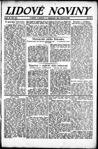 Lidov noviny z 2.12.1922, edice 2, strana 1