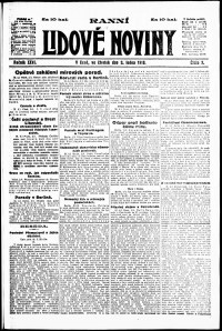 Lidov noviny z 3.1.1918, edice 1, strana 1