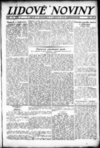 Lidov noviny z 3.1.1921, edice 2, strana 1