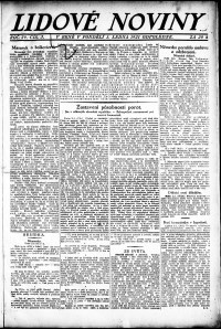 Lidov noviny z 3.1.1921, edice 3, strana 1