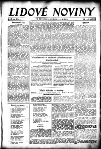 Lidov noviny z 3.1.1924, edice 1, strana 1