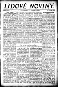 Lidov noviny z 3.1.1924, edice 2, strana 1