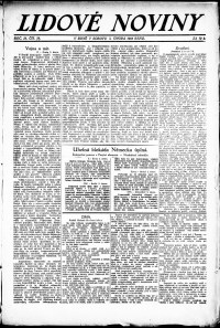 Lidov noviny z 3.2.1923, edice 1, strana 1