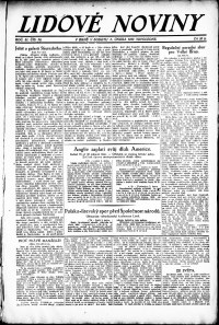 Lidov noviny z 3.2.1923, edice 2, strana 1