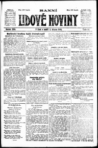 Lidov noviny z 3.3.1918, edice 1, strana 1