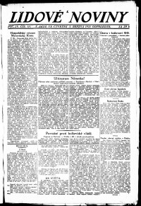 Lidov noviny z 3.3.1921, edice 2, strana 1