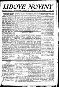 Lidov noviny z 3.3.1921, edice 3, strana 1