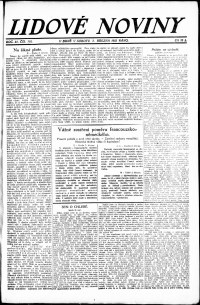 Lidov noviny z 3.3.1923, edice 1, strana 1