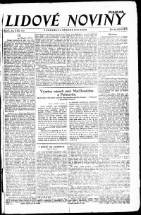 Lidov noviny z 3.3.1924, edice 1, strana 1