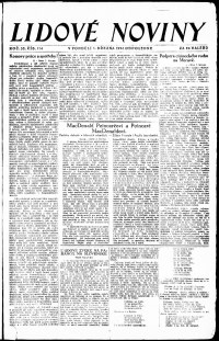 Lidov noviny z 3.3.1924, edice 2, strana 1