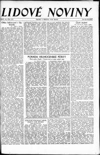Lidov noviny z 3.3.1933, edice 1, strana 1
