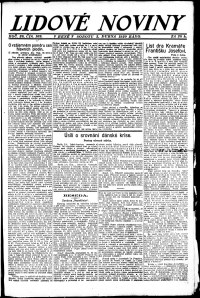 Lidov noviny z 3.4.1920, edice 1, strana 1