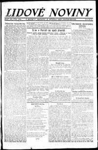 Lidov noviny z 3.4.1920, edice 2, strana 1