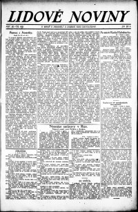 Lidov noviny z 3.4.1922, edice 1, strana 1