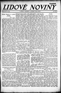 Lidov noviny z 3.4.1922, edice 2, strana 1