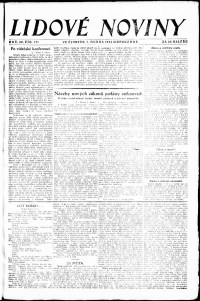 Lidov noviny z 3.4.1924, edice 2, strana 1