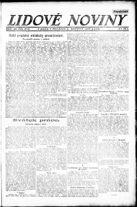 Lidov noviny z 3.5.1920, edice 1, strana 1