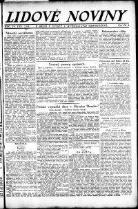 Lidov noviny z 3.5.1921, edice 3, strana 1