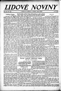 Lidov noviny z 3.5.1922, edice 1, strana 1
