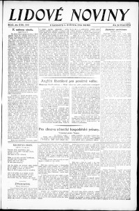 Lidov noviny z 3.5.1924, edice 1, strana 1