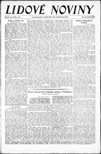 Lidov noviny z 3.5.1924, edice 2, strana 1